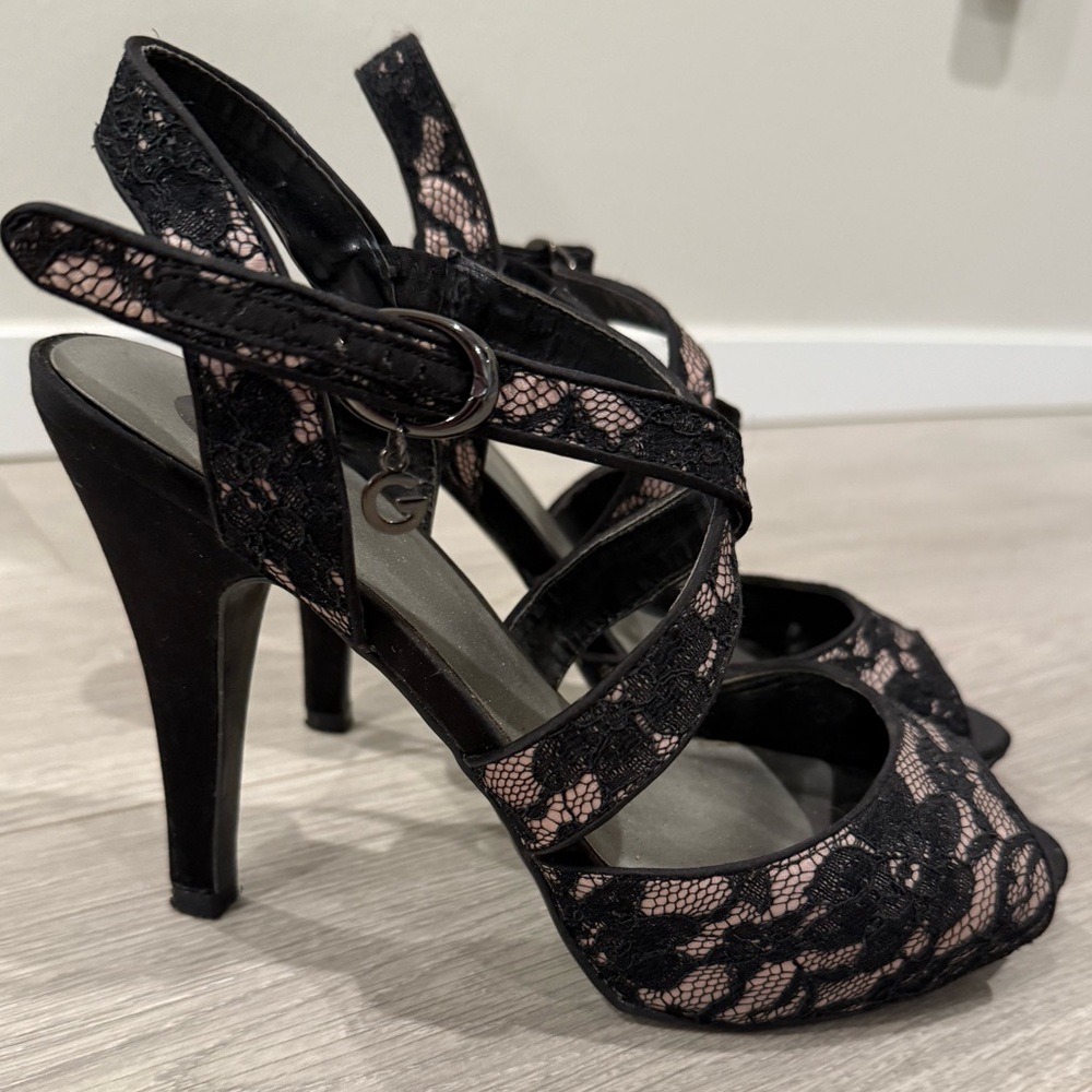 Black Lace Heels - g by Guess
